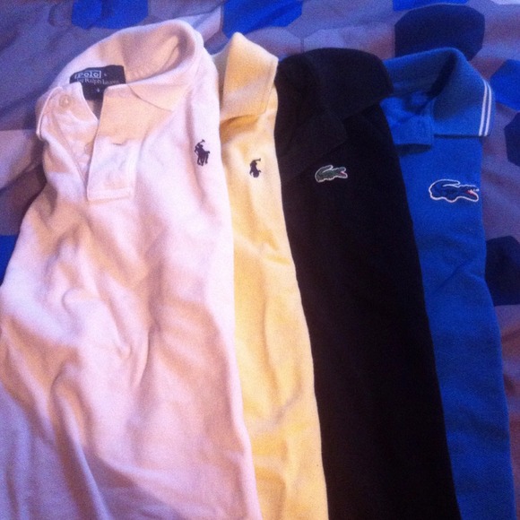 SOLD Boys Lacoste and Ralph Lauren polo shirts