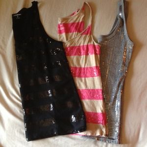 3 sequined tank tops!!!