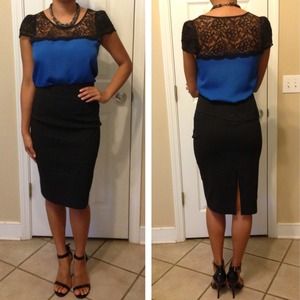 NWOT Black Express High Waist Skirt