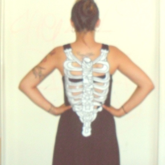 🚫SOLD🚫 Skeleton back Maxi dress