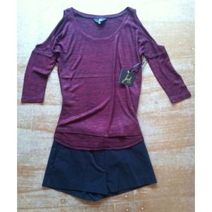 BB Dakota ColdShoulder Knit Top+G&M Tailored Short