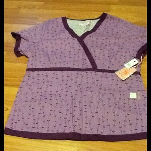 BUNDLED!!!!!  NWT Cute purple on purple scrub top