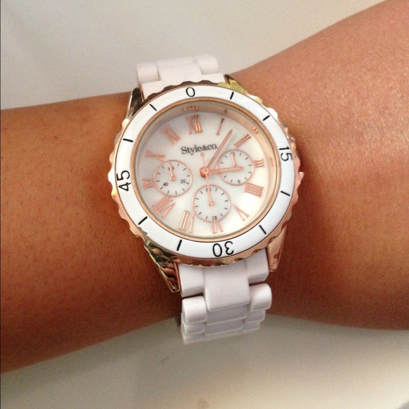 White Ceramic Watch Style&Co $10!!