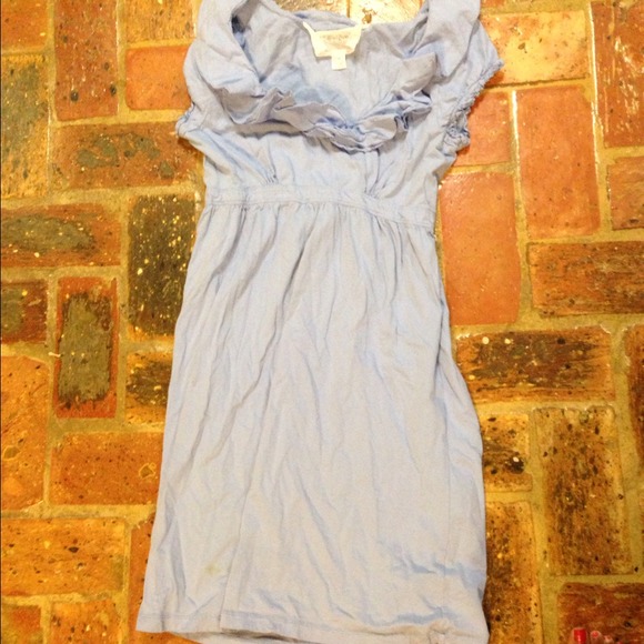SOLD baby  blue ruffle collar dress