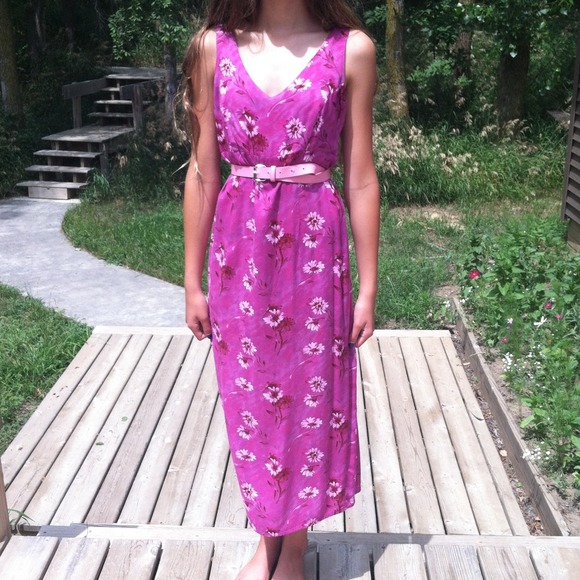 A cute and flowery pink dress