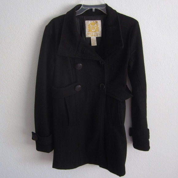 SOLD Wool Long Peacoat / Slip / Romper