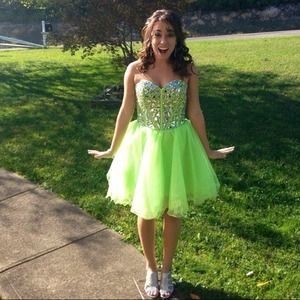 Lime green homecoming dress