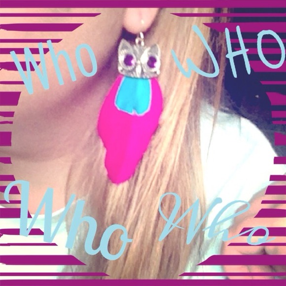 SOLD Colorful Owl Earrings