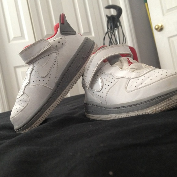 White Nike Jordan's