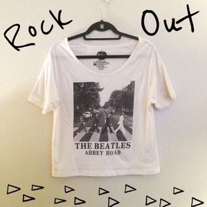 The Beatles Abbey Road Off White Shirt Size M