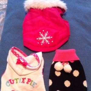 Bundle of 3 Small Dog Outfits