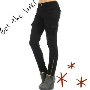Sale! Black GUESS Cargo Jeans