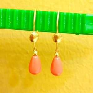 💢SOLD💢angelicface128 14K genuine coral earrings
