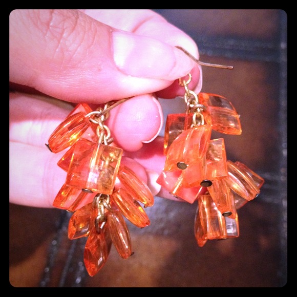 Free when you buy 3 items! Fun Orange Earrings