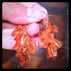 Free when you buy 3 items! Fun Orange Earrings