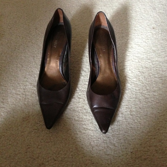 Black pointed heels