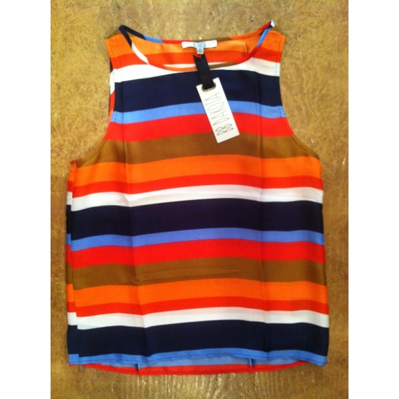 BB Dakota Silk Bold Stripe Tank