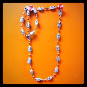 Blue turquoise necklace/bracelet