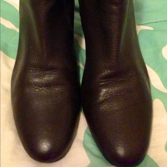 SOLD-Bundle-Valerie Stevens Dark Brown Wedge Boots - Picture 2 of 2