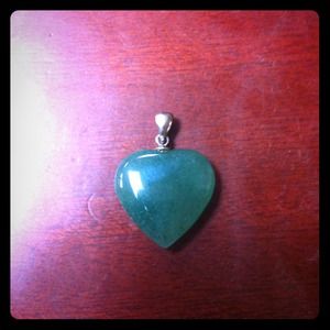 Green stone heart