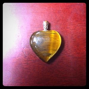 Golden decorative heart stone
