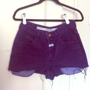 🚫SOLD🚫 Purple High Waisted cutoff Shorts
