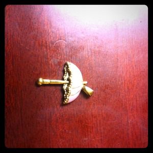 Pink/gold umbrella pendant