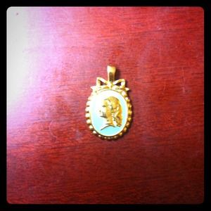 Gold and green pendant