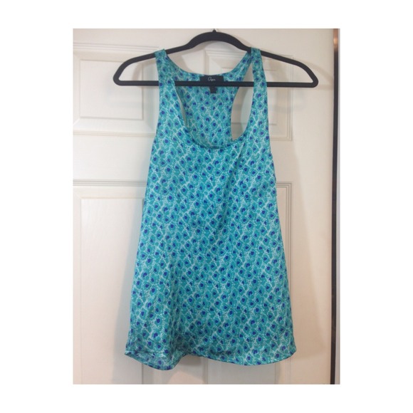 Aqua Satin Racerback tank!