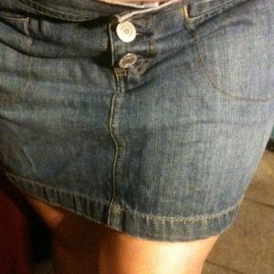 Button down jean skirt