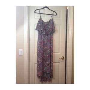 Floral High Low Maxi Dress