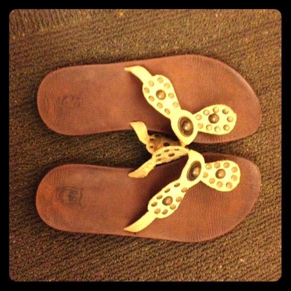 Adorable studded sandals, bright summer yellow