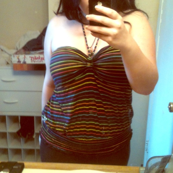 Striped tube top