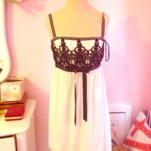 Black and white Jessica McClintock formal dress