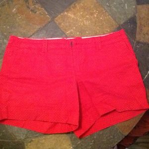 Red with subtle small polka dots Old Navy shorts 6