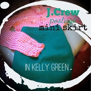 JUST REDUCED! J.Crew green Postage Stamp mini