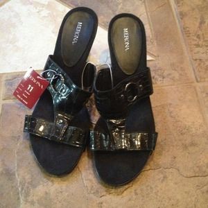 Black "Evena" Sandals