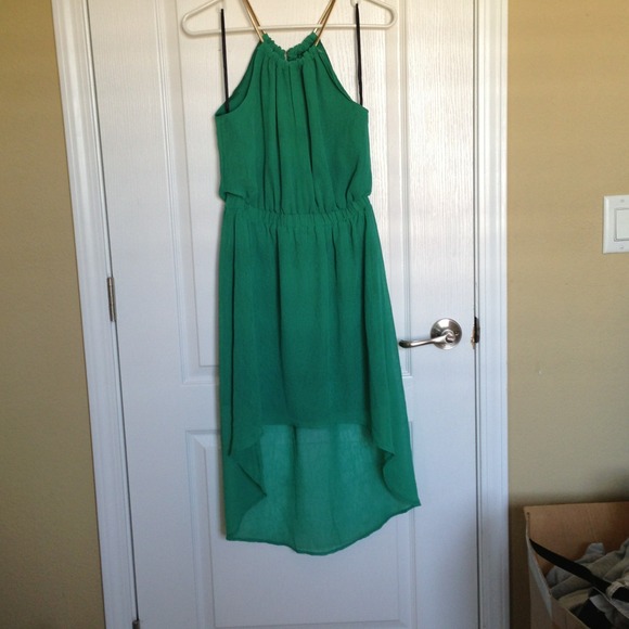 bebe Dresses & Skirts - NWT 2b Bebe Green Hi-Low Dress XS