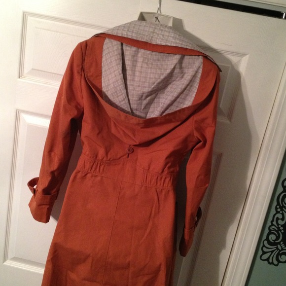 ❌STOLEN by jazz_nova❌ Vintage Orange Trench 7/8 - Picture 3 of 3