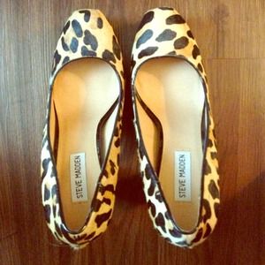 Steve Madden Leopard Calf Hair Heels