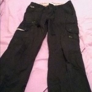 Arizona black cargo pants and American eagle jeans
