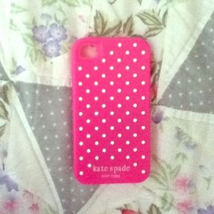 Kate Spade Pink/white iPhone 4/4s case
