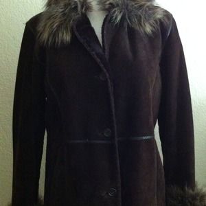 Marvin Richards genuine suede/leather coat