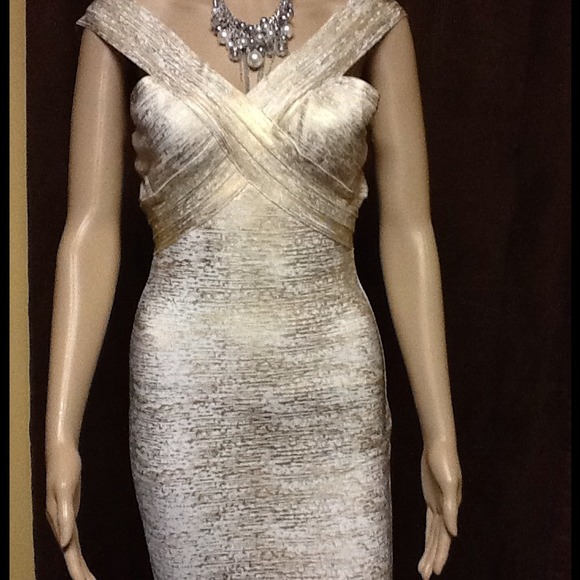 HERVE LEGER STYLE METALIC $250