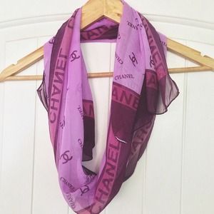 ✨RESERVED✨💜Purple CHANEL summer sheer scarf💜