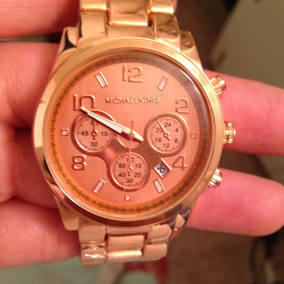 rose gold MK inspired watch