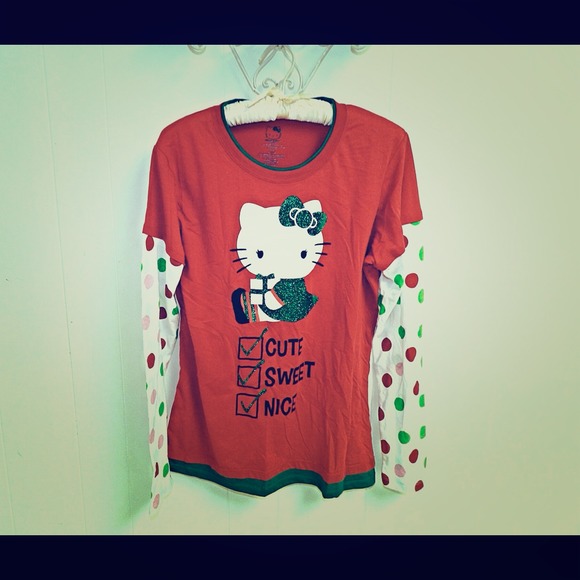 Hello Kitty Long Sleeve "NAUGHTY OR NICE" Shirt