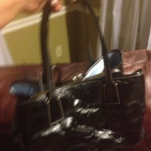 Coach patten leather bag