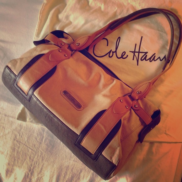 Cole Haan brown accented purse