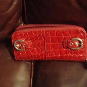 Very cut patent leather red wallet